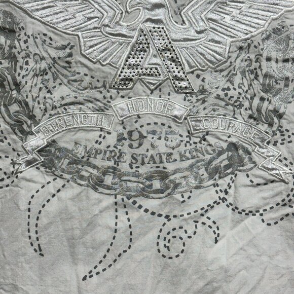 Vintage Avirex White Embroidered Long Sleeve Button Up Dress Shirt Men's XXL - Picture 16 of 16